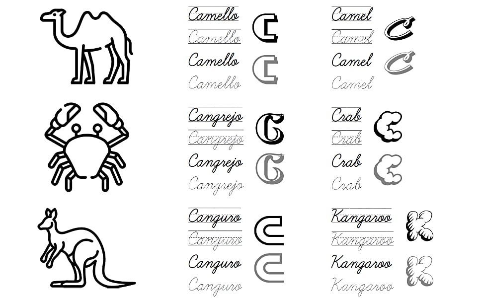 Camello, Cangrejo, Canguro
