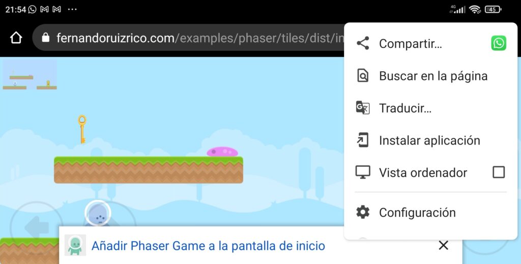 Create secret Dino Chrome game  Javascript and Phaser 3 